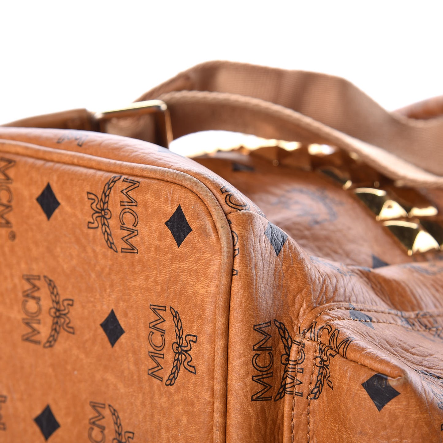 Visetos Medium Side Studs Stark Backpack Cognac