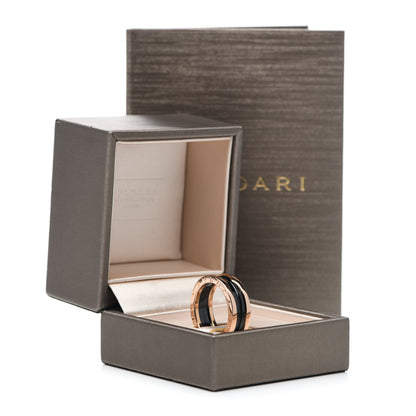 Bulgari 18K Rose Gold Black Ceramic B.Zero1 Two-Band Ring 59 8.75 7 of 7