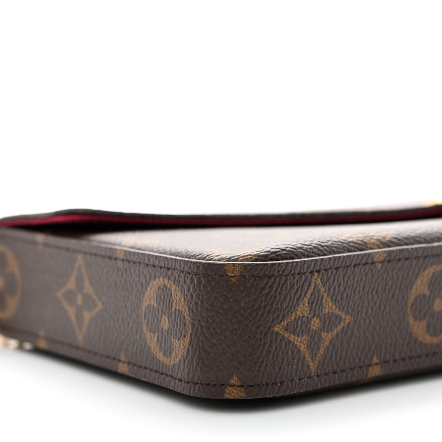 Monogram Pochette Felicie Chain Wallet Fuchsia