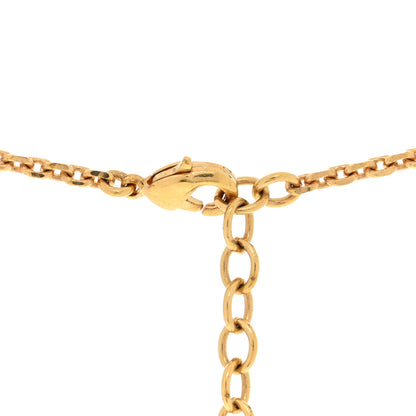 Christian Dior Metal Crystal Clair D Lune Necklace Gold Blue 4 of 5