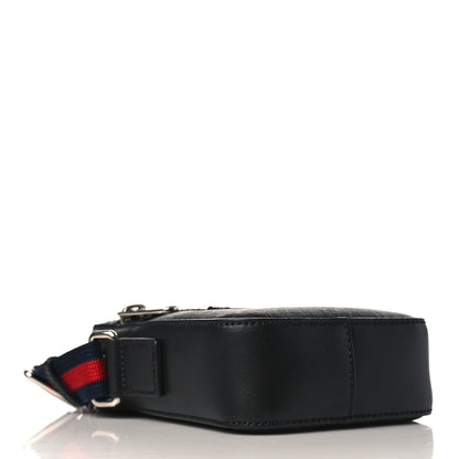 Gucci GG Supreme Monogram Appia Calfskin Web Small Camera Messenger Bag Black Grey 4 of 10