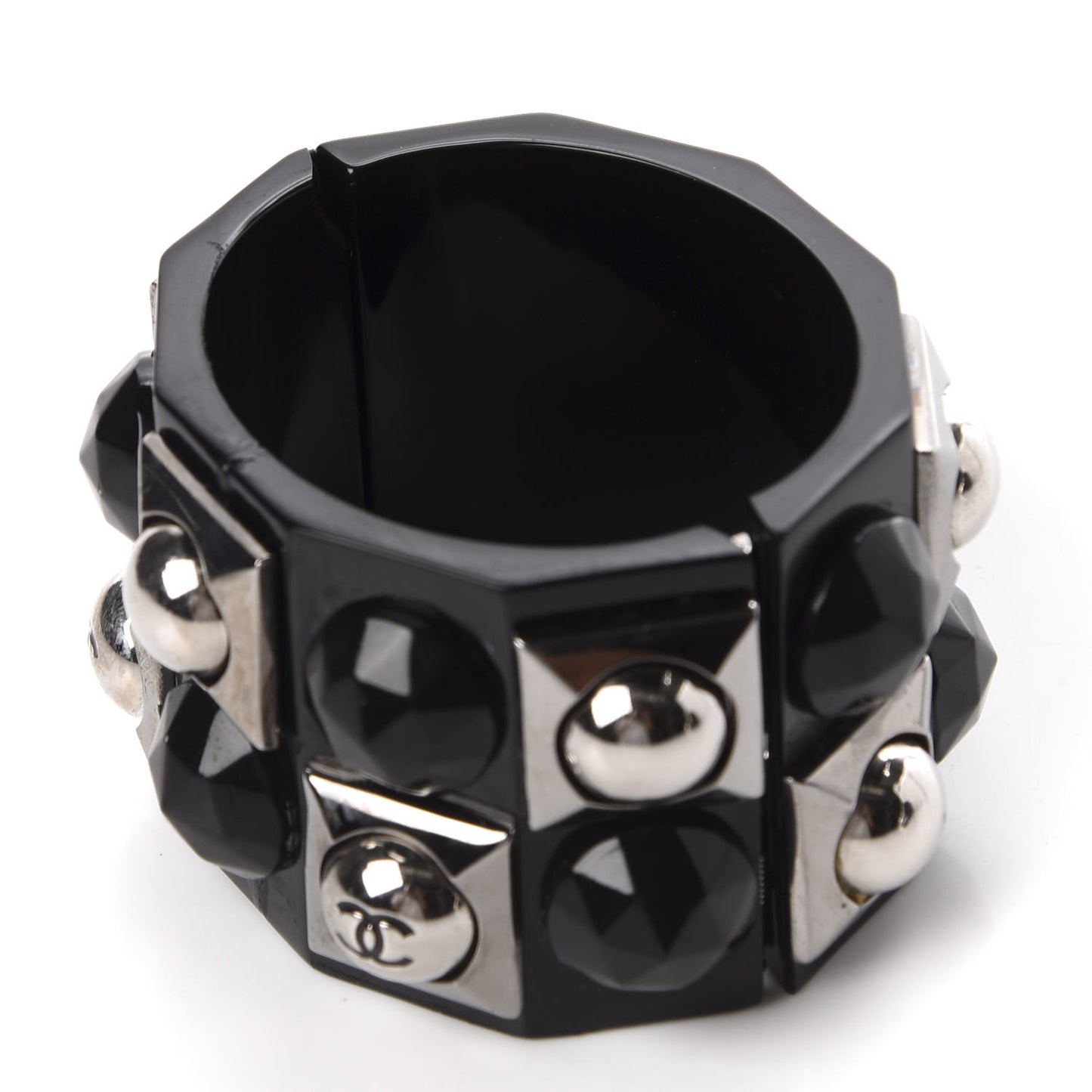 Resin Studded CC Cuff Black