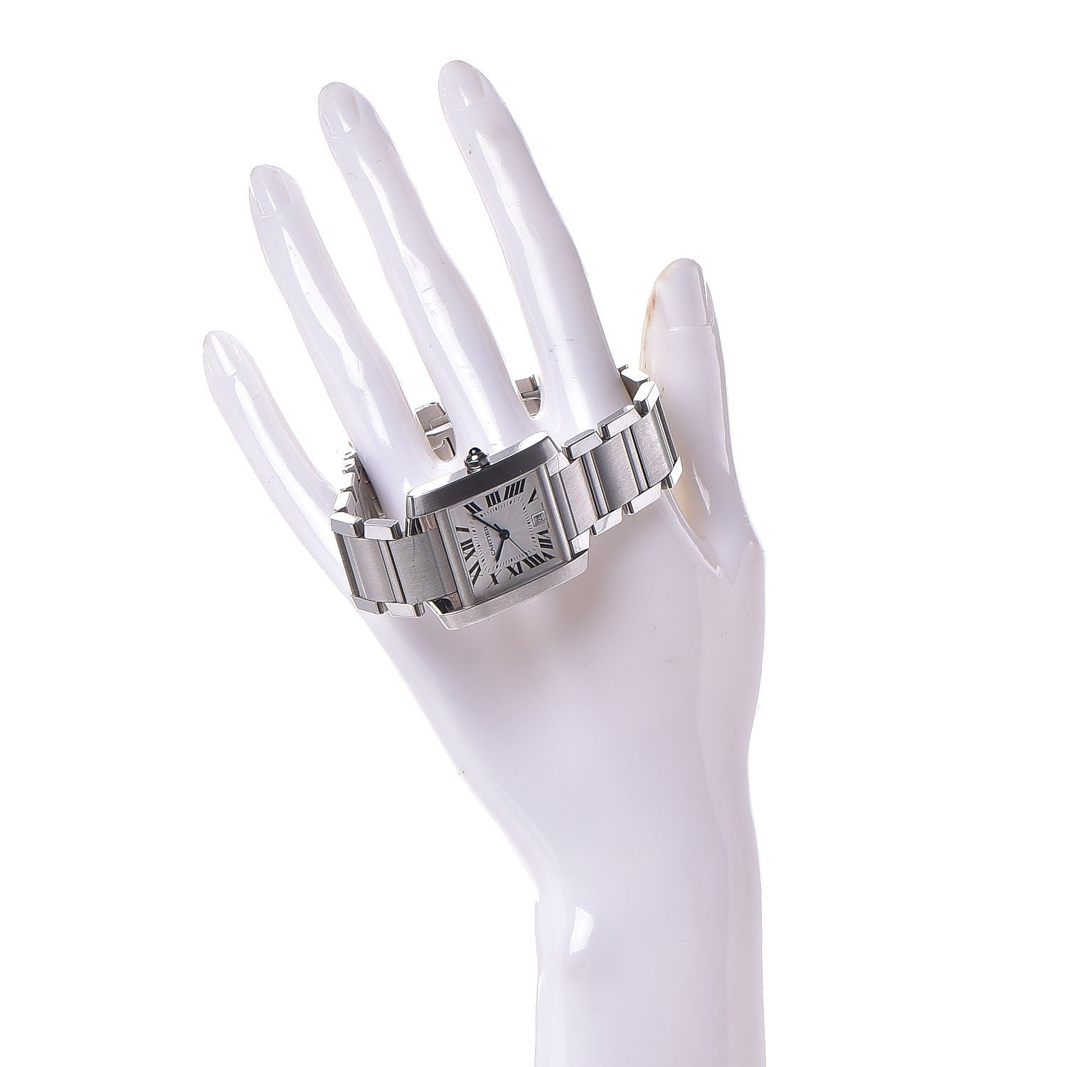 Cartier Stainless Steel 28mm Tank Francaise Automatic Watch 2 of 9