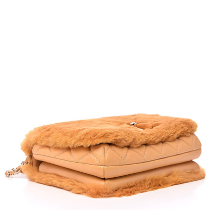 Chanel Orylag Rabbit Fur Calfskin Top Handle Boy Flap Yellow 4 of 10