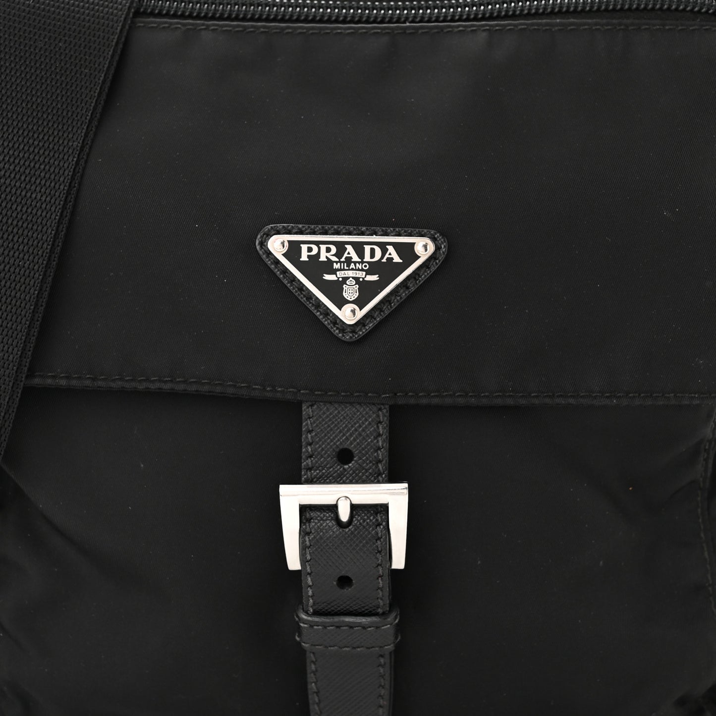 Tessuto Nylon Saffiano Small Vela Messenger Black