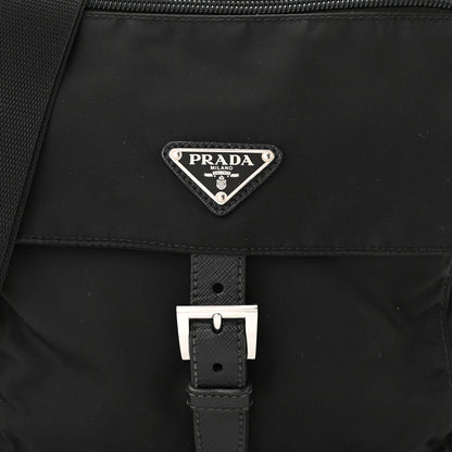 Prada Tessuto Nylon Saffiano Small Vela Messenger Black 8 of 14