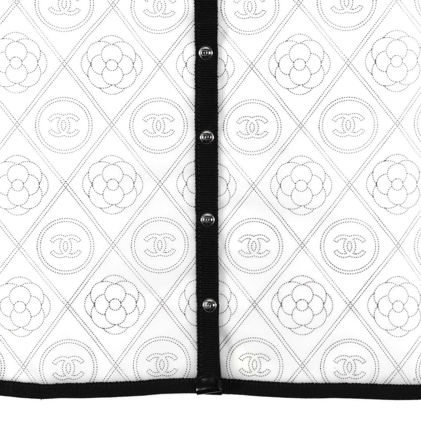 PVC Calfskin Coco Bag Raincoat White Black