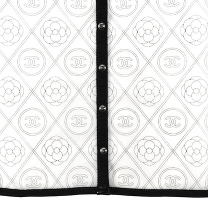 Chanel PVC Calfskin Coco Bag Raincoat White Black 8 of 8