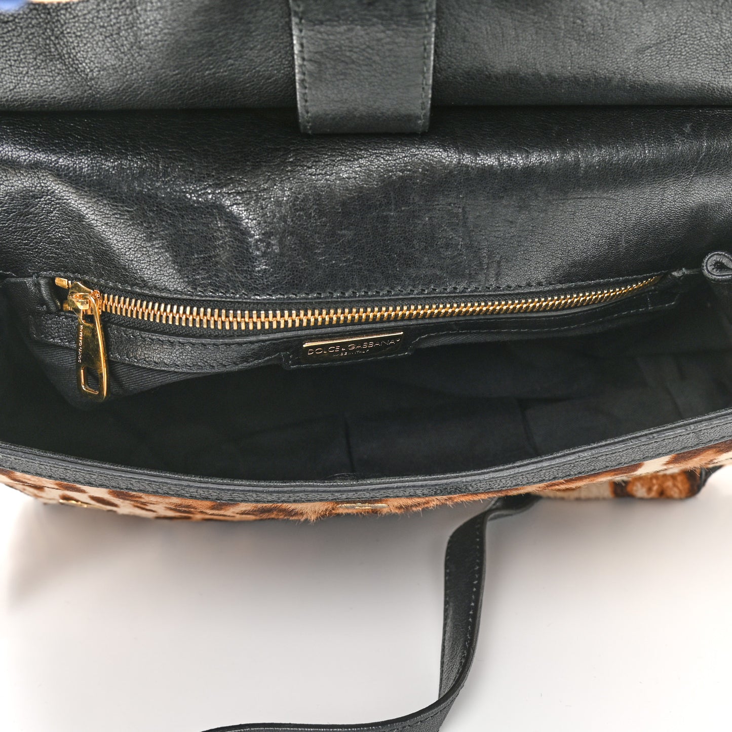 Calf Hair Leopard Print Miss Sicily Satchel Naturale