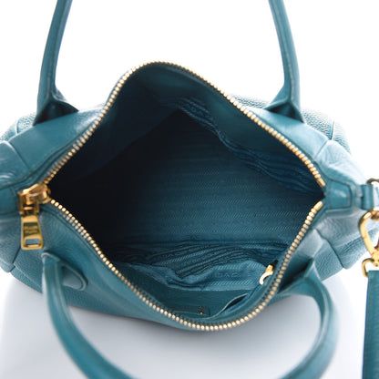 Prada Vitello Daino Shopping Tote Turchese 5 of 15