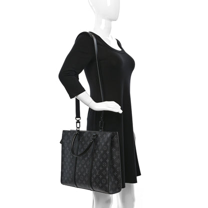 Louis Vuitton Monogram Eclipse Sac Plat Horizontal Zipper 2 of 10