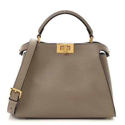 Fendi Tahiti Burro Medium Peekaboo Iconic Essentially Satchel Tortora Black 1 of 10