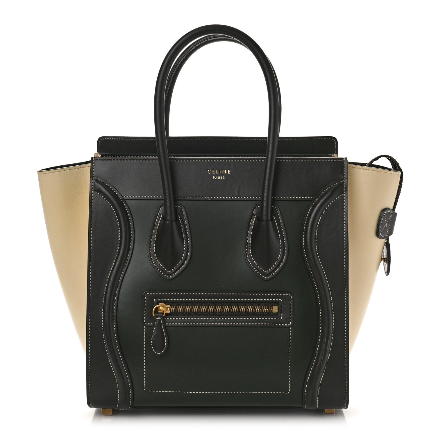 Celine Smooth Calfskin Tri-Color Micro Luggage Light Emerald 1 of 8