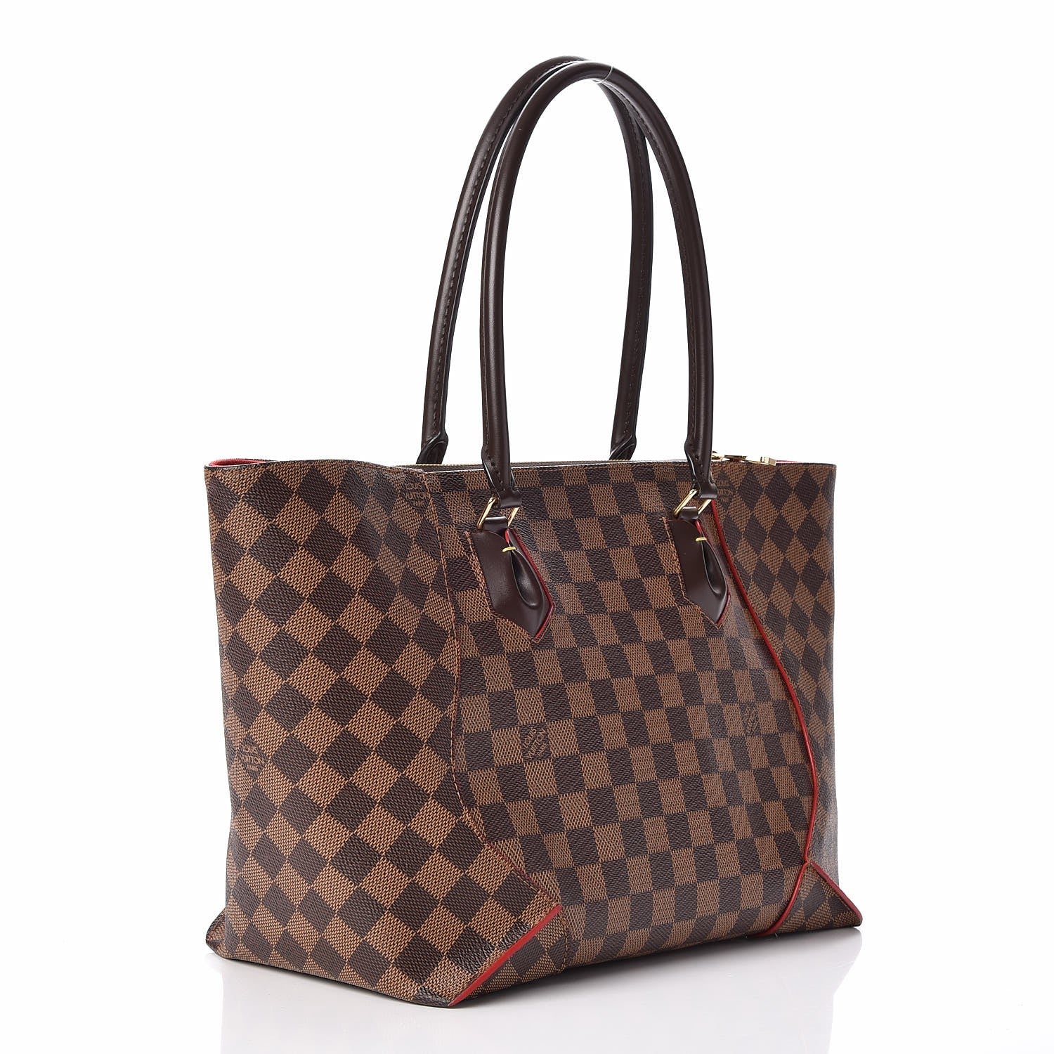 Louis Vuitton Damier Ebene Caissa Tote MM Cherry 3 of 14