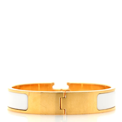 Hermes Enamel Narrow Clic Clac H Bracelet PM White 2 of 4