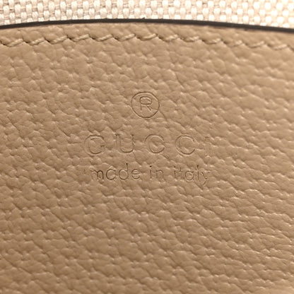 Gucci GG Supreme Monogram Textured Dollar Calfskin Web Mini Horsebit 1955 Shoulder Bag Beige Mystic White Oatmeal 6 of 12