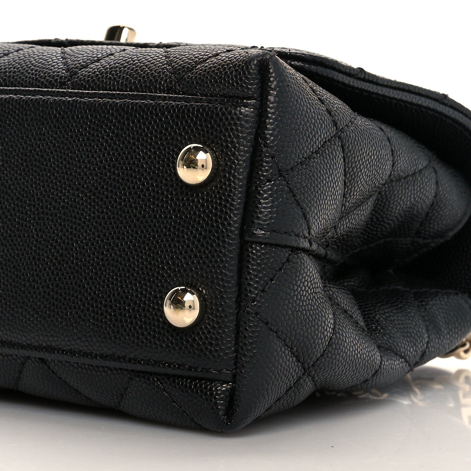 Chanel Caviar Quilted Extra Mini Coco Handle Flap Black 10 of 13
