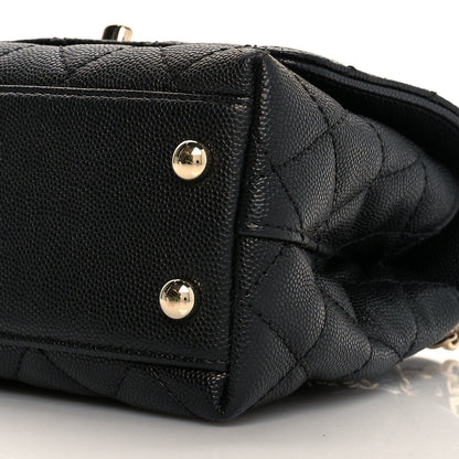 Chanel Caviar Quilted Extra Mini Coco Handle Flap Black 10 of 13