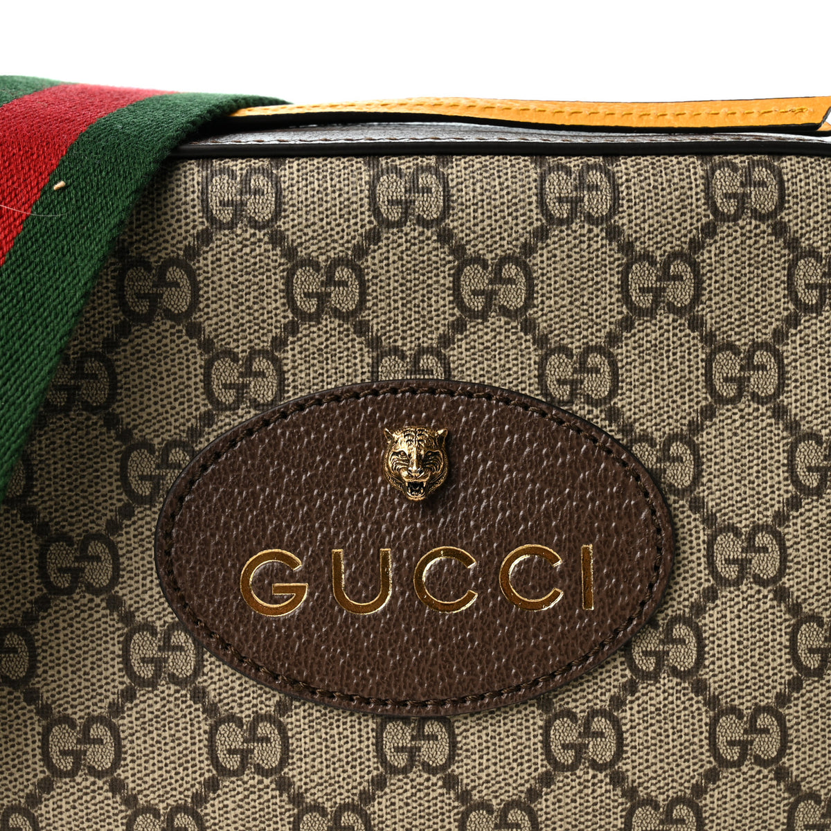 GG Supreme Monogram Web Neo Vintage Shoulder Bag Beige New Acero Crop