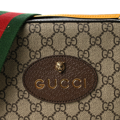 Gucci GG Supreme Monogram Web Neo Vintage Shoulder Bag Beige New Acero Crop 8 of 10