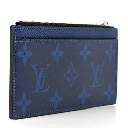 Louis Vuitton Monogram Taiga Coin Card Holder Cobalt 3 of 6
