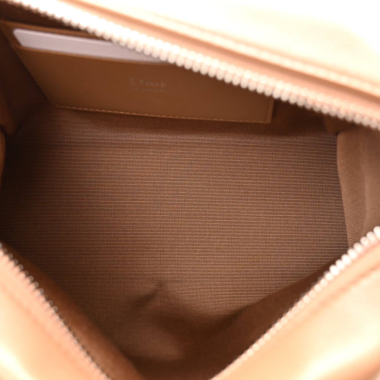 Christian Dior Supple Lambskin Bow Pouch Camel 5 of 10