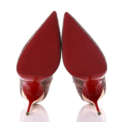 Christian Louboutin Paillettes Sirene Nappa Laminated Specchio So Kate 120 Pumps 38.5 Nude 7 of 9