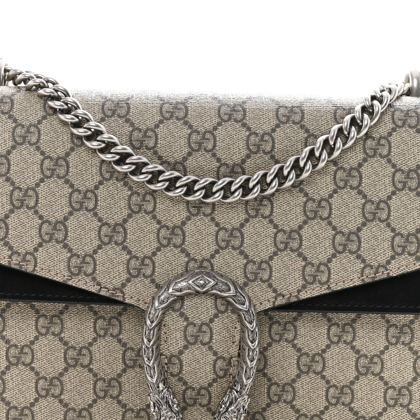 GG Supreme Monogram Medium Dionysus Shoulder Bag Black