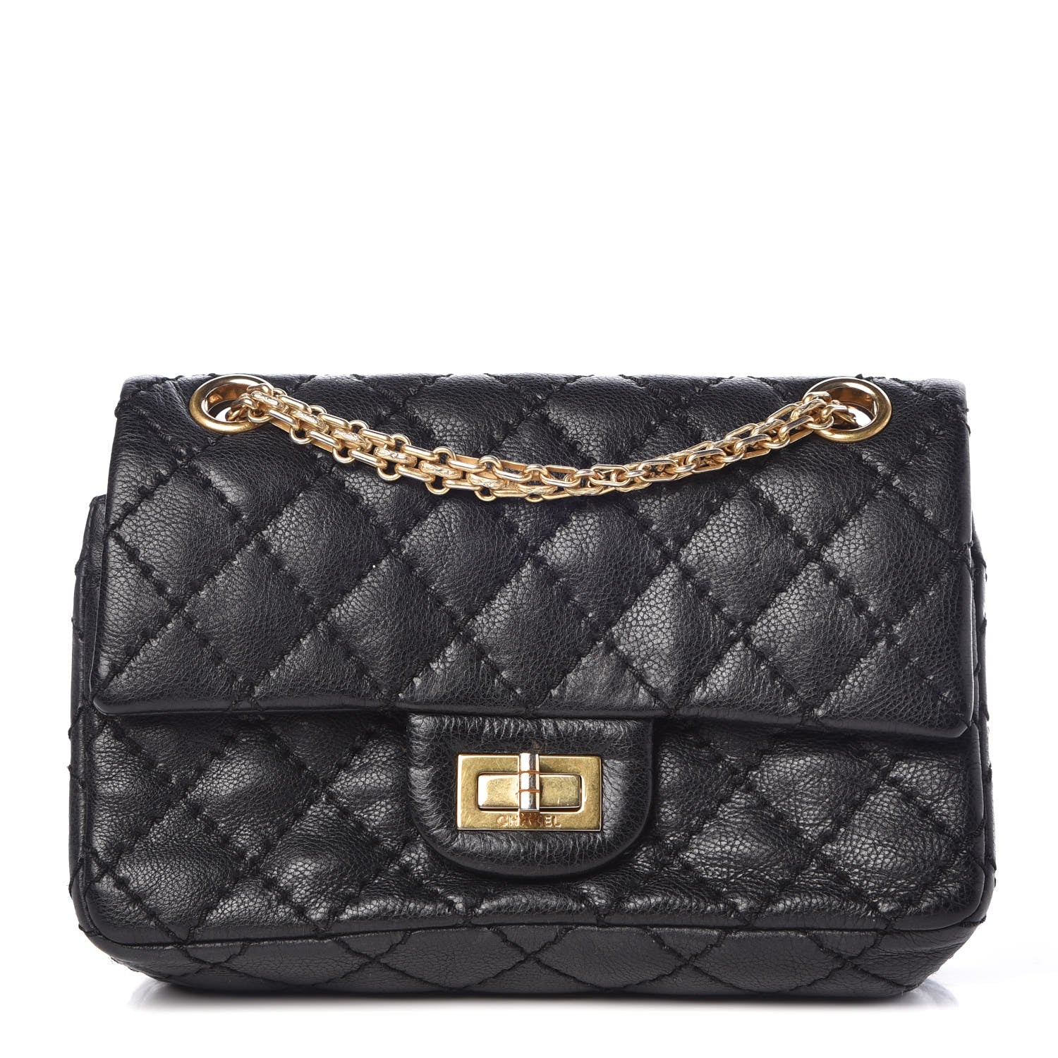 Chanel Aged Calfskin Quilted 2.55 Reissue 224 Flap Black 1 of 9