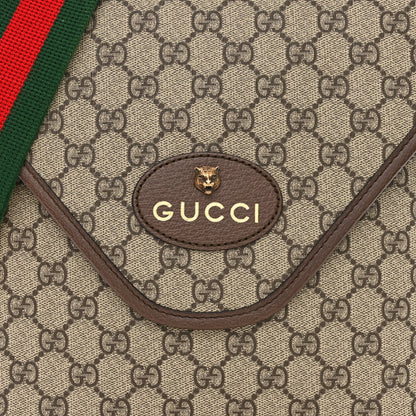 Gucci GG Supreme Monogram Web Medium Neo Vintage Flap Messenger Bag Beige New Acero 8 of 11
