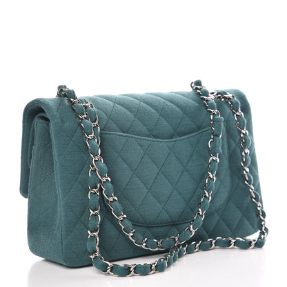 Chanel Jersey Quilted Medium Double Flap Green 3 of 10