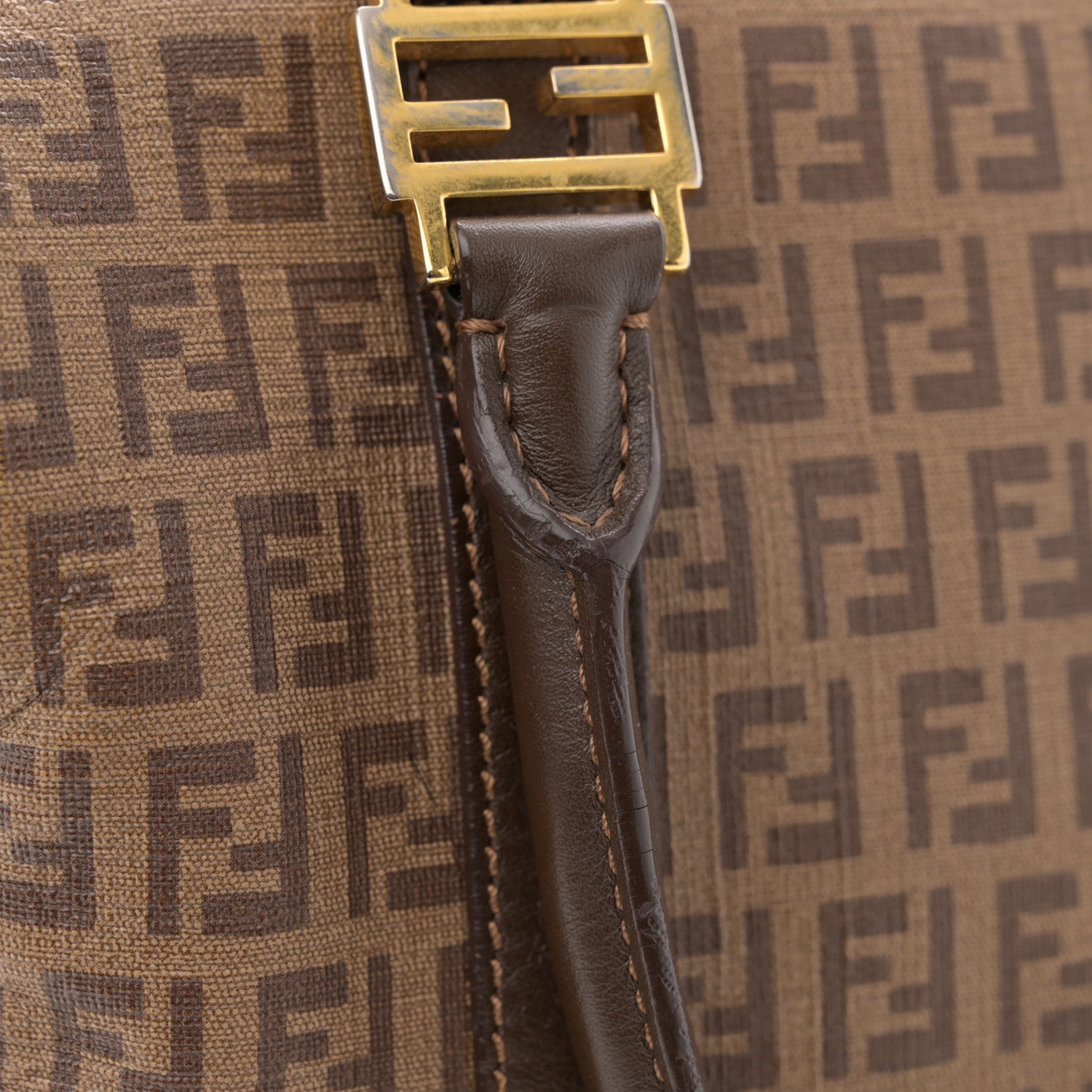 Fendi Zucchino Spalmati Vitello Boston Nocciola Castagna 11 of 12