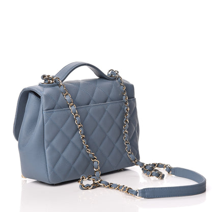 Chanel Caviar Quilted Medium Business Affinity Flap Blue 3 of 10
