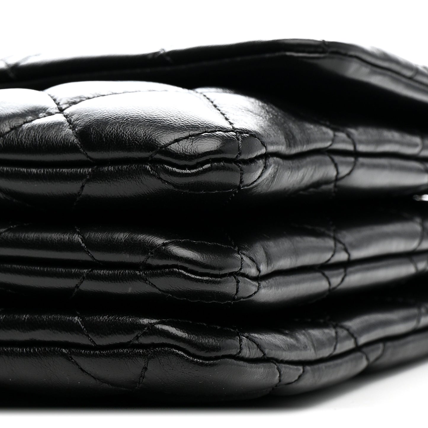 Lambskin Quilted Medium Pillow Crush Flap Bag Black