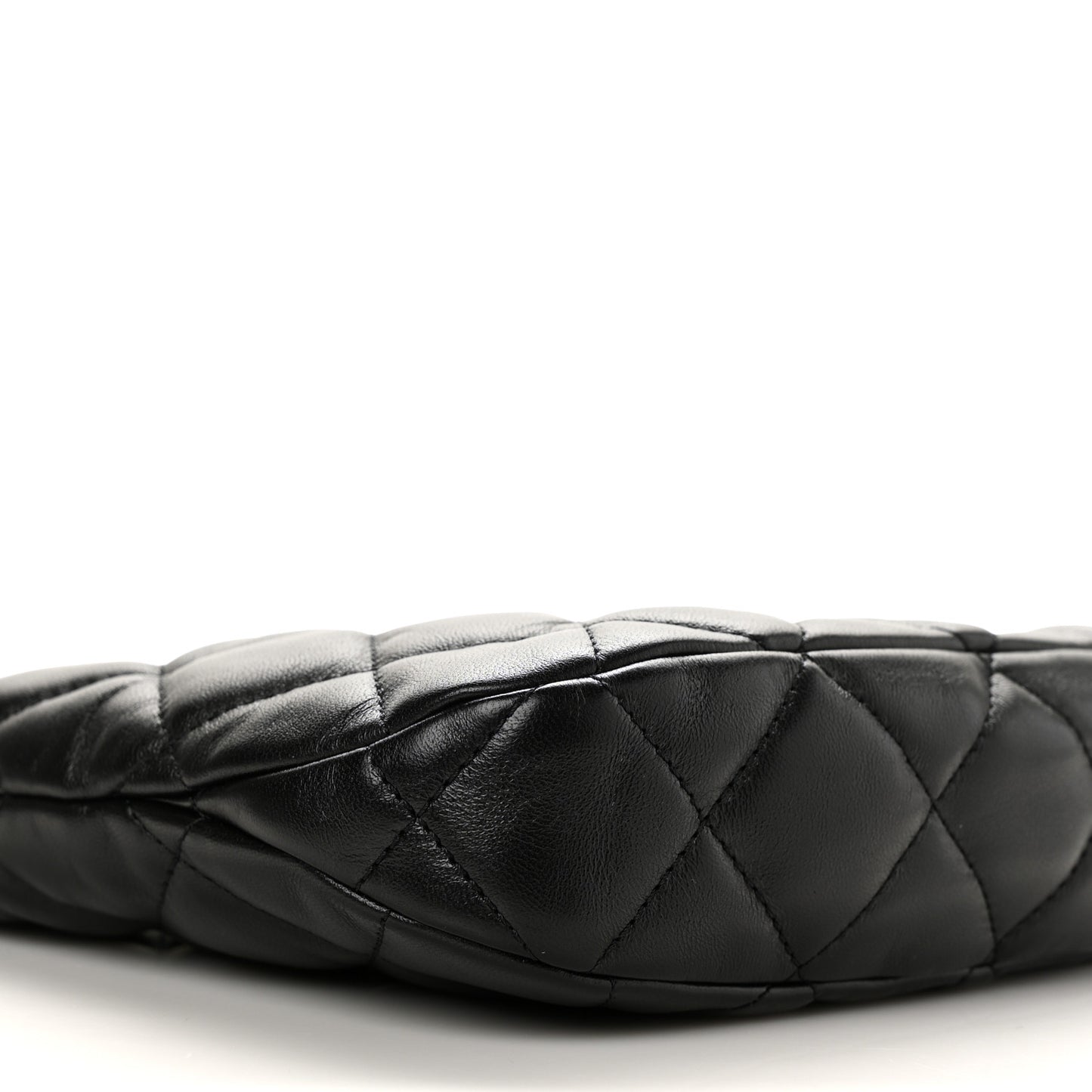 Lambskin Quilted Hobo Black