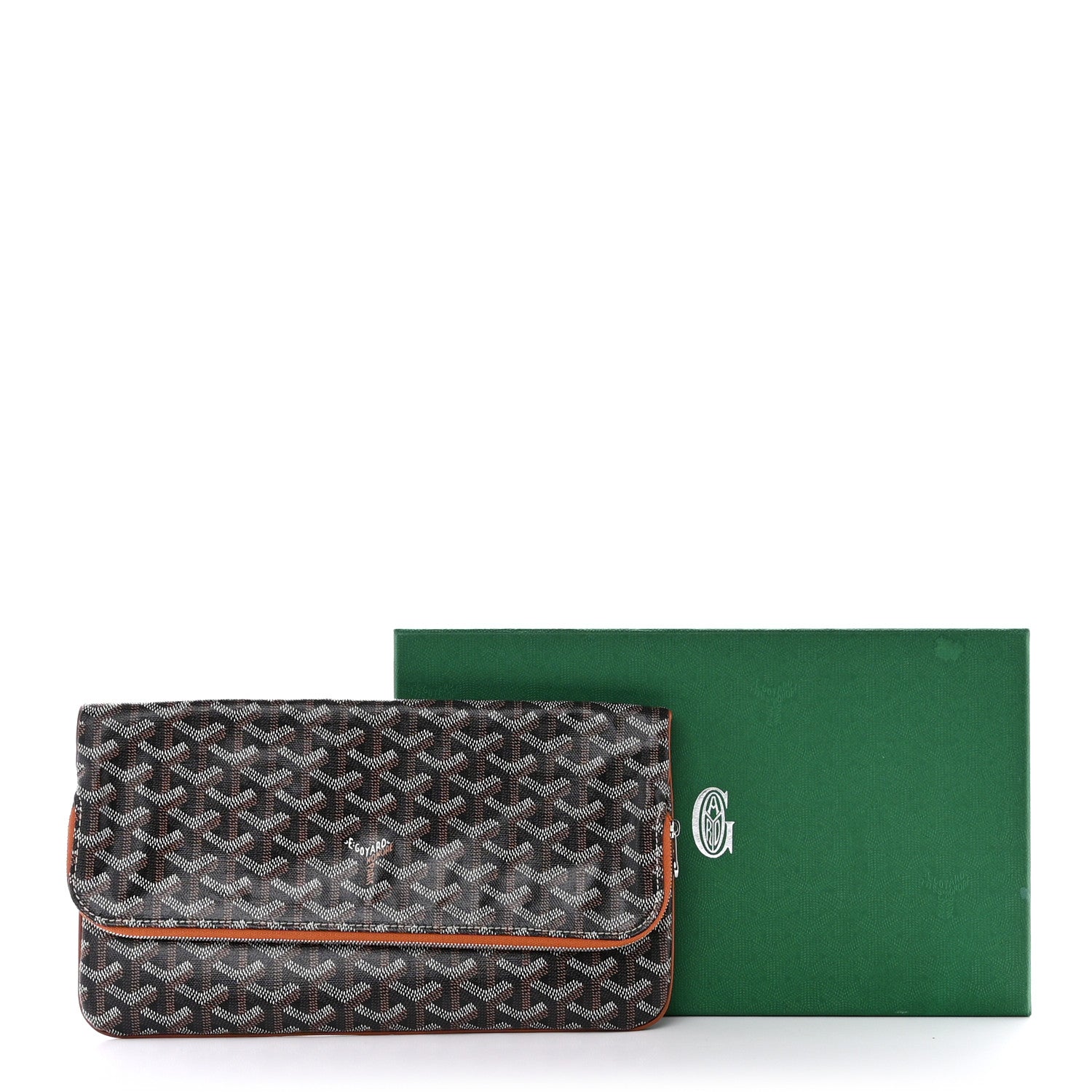 Goyard Goyardine Sainte Marie Soft Clutch Black Gold 10 of 10