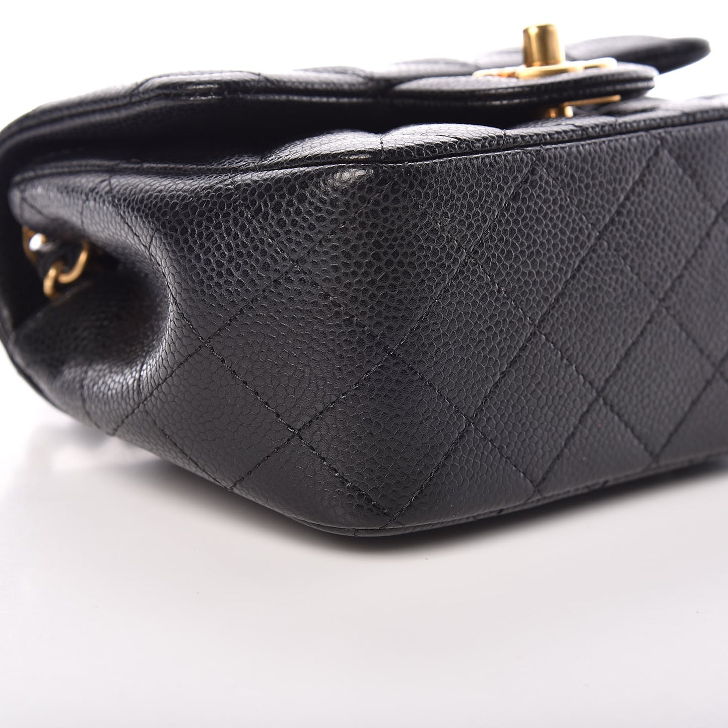 Caviar Quilted Mini Square Flap Black