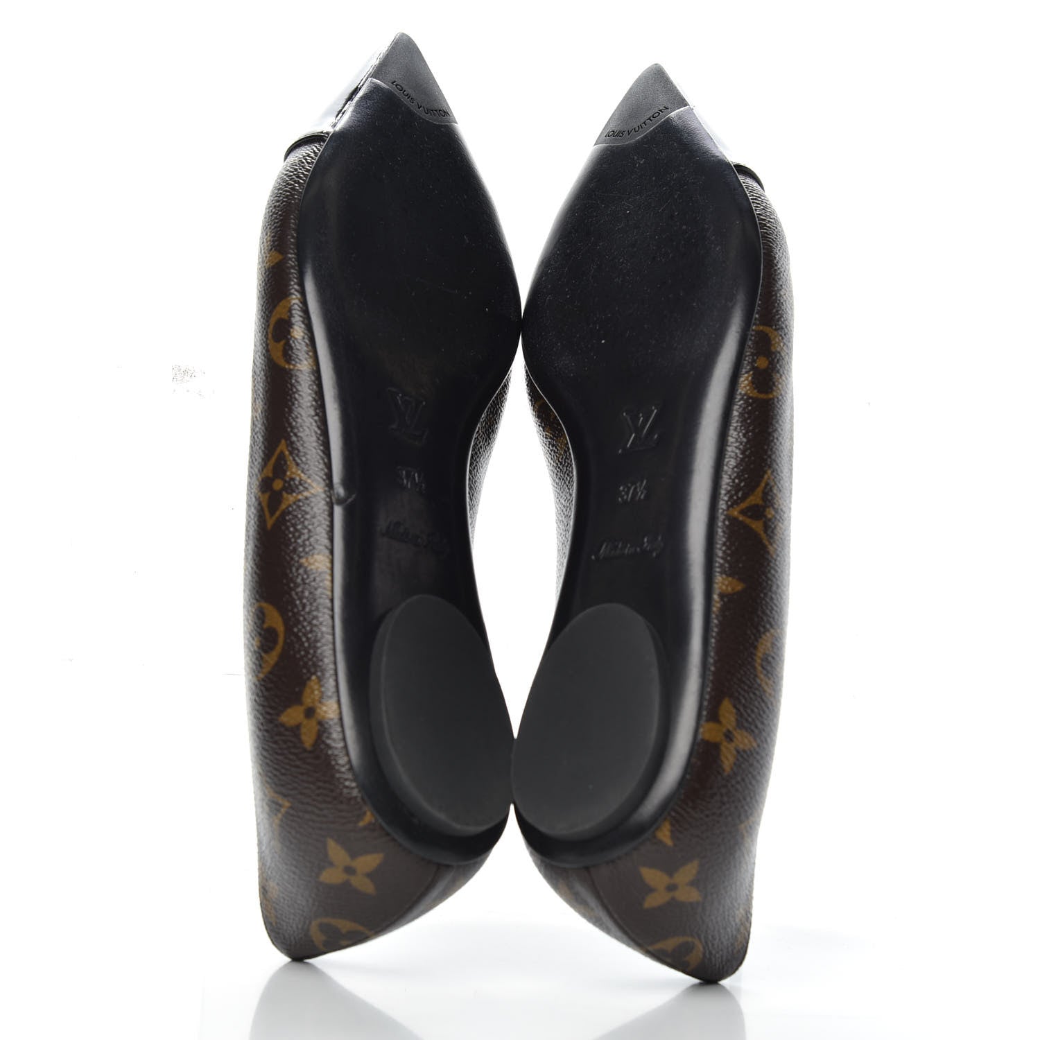 Louis Vuitton Patent Monogram Fetish Ballerina Flats 37.5 5 of 9