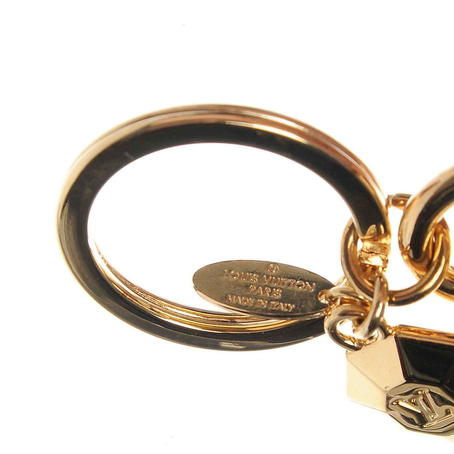 Louis Vuitton LV Facettes Bag Charm Key Holder Gold 4 of 4