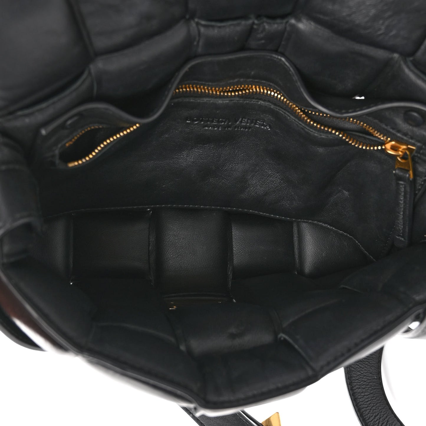 Paper Calfskin Maxi Intreccio Padded Cassette Crossbody Bag Black