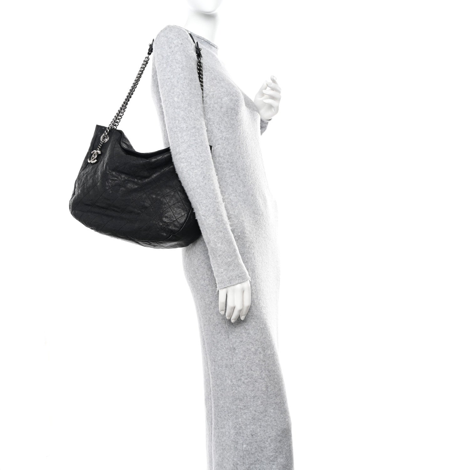 Chanel Caviar Quilted Simply CC Hobo Black 2 of 14