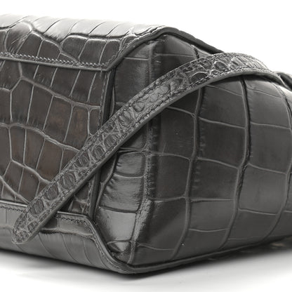 Celine Calfskin Crocodile Embossed Nano Belt Bag Grey 8 of 8
