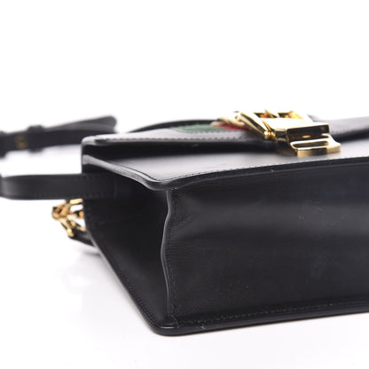 Gucci Calfskin Mini Sylvie Top Handle Bag Black 9 of 11