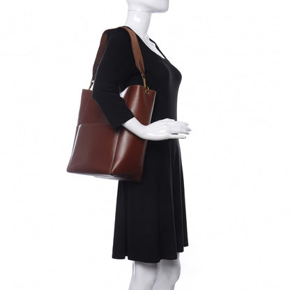 Celine Natural Calfskin Sangle Bucket Bag Dark Brown 2 of 15
