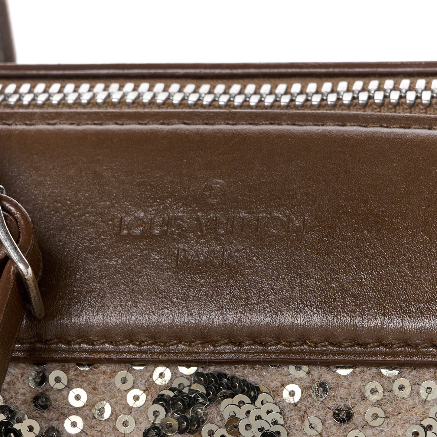 Sequin Monogram Sunshine Express Speedy Kaki