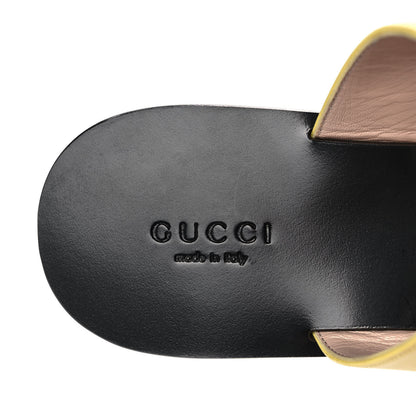 Gucci Calfskin GG Marmont Thong Sandals 37 Banana 7 of 10