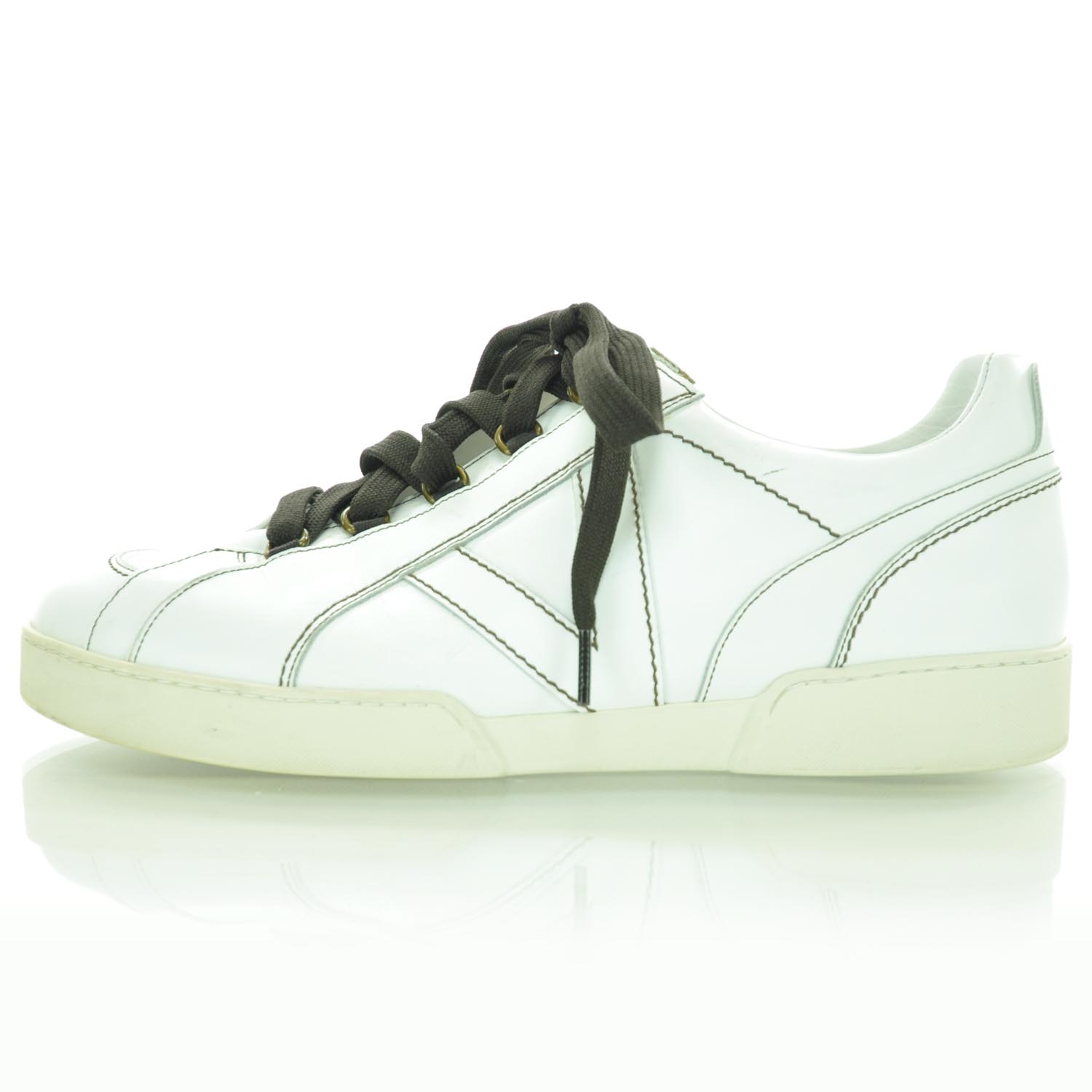 Louis Vuitton Leather Sneakers 9.5 White 2 of 8