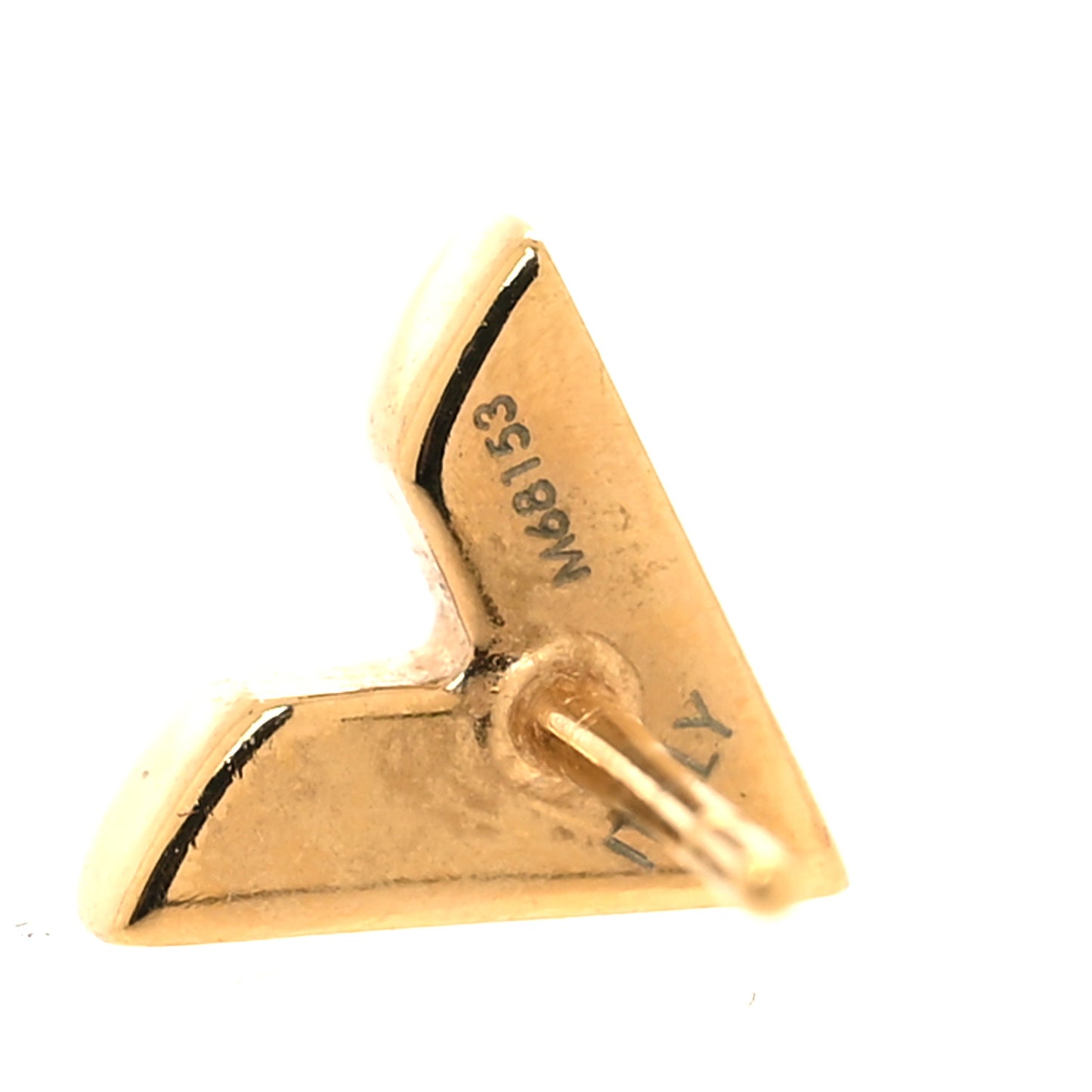 Brass Essential V Stud Earrings Gold