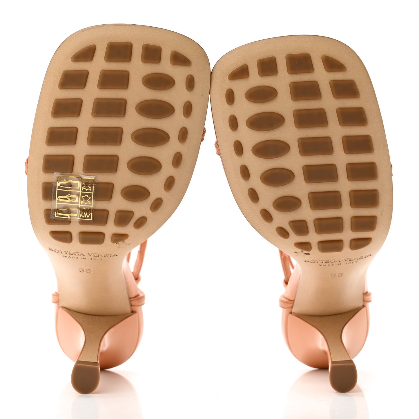 Crush Calfskin The Line 90mm Sandals 36 Clay
