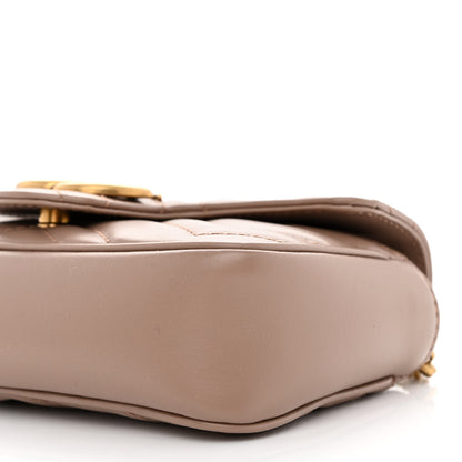 Gucci Calfskin Matelasse Super Mini GG Marmont Shoulder Bag Porcelain Rose 10 of 11